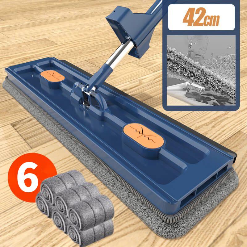 42cm Flat Mop No Need To Hand-wash Floor Squeeze Mop Lazy Mop Absorbent Flat Mop Wet & Dry Absorbent Mop Cleaning Tools