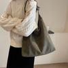 Retro Soft-faced Suede Bread Bag Women's 2025 New Spring Popular Large-capacity Shoulder Bag Fashion Bucket Bag