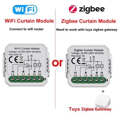 Tuya WiFi Zigbee Smart Curtain Switch Module Smart Life APP for Roller Blinds Shutter Electric Motor Work with Alexa Google Home