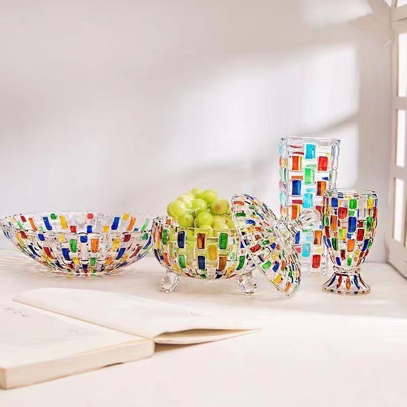 VAKADA Ręcznie Malowana Waza ze Szkła Borokrzemowego