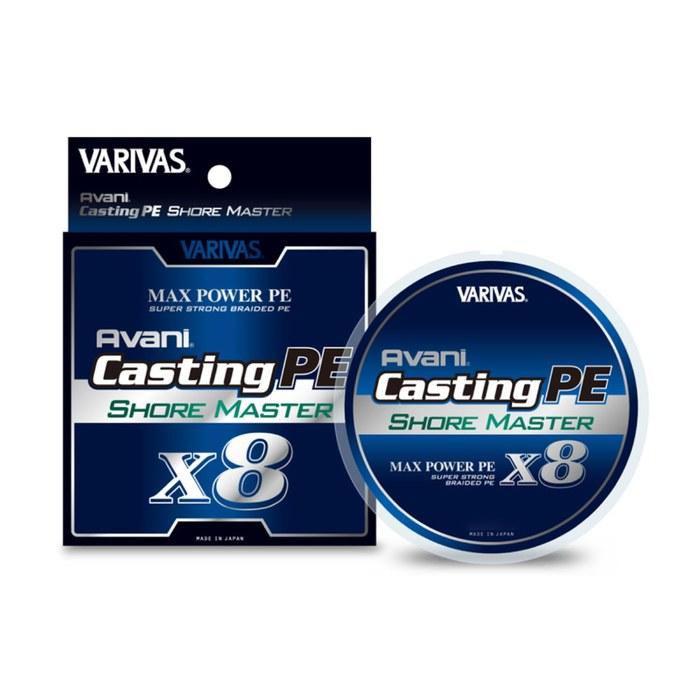 VARIVAS Avani Casting PE Max Power X8 Shore Master 200m 1.2 24.1lb (8-pack) White