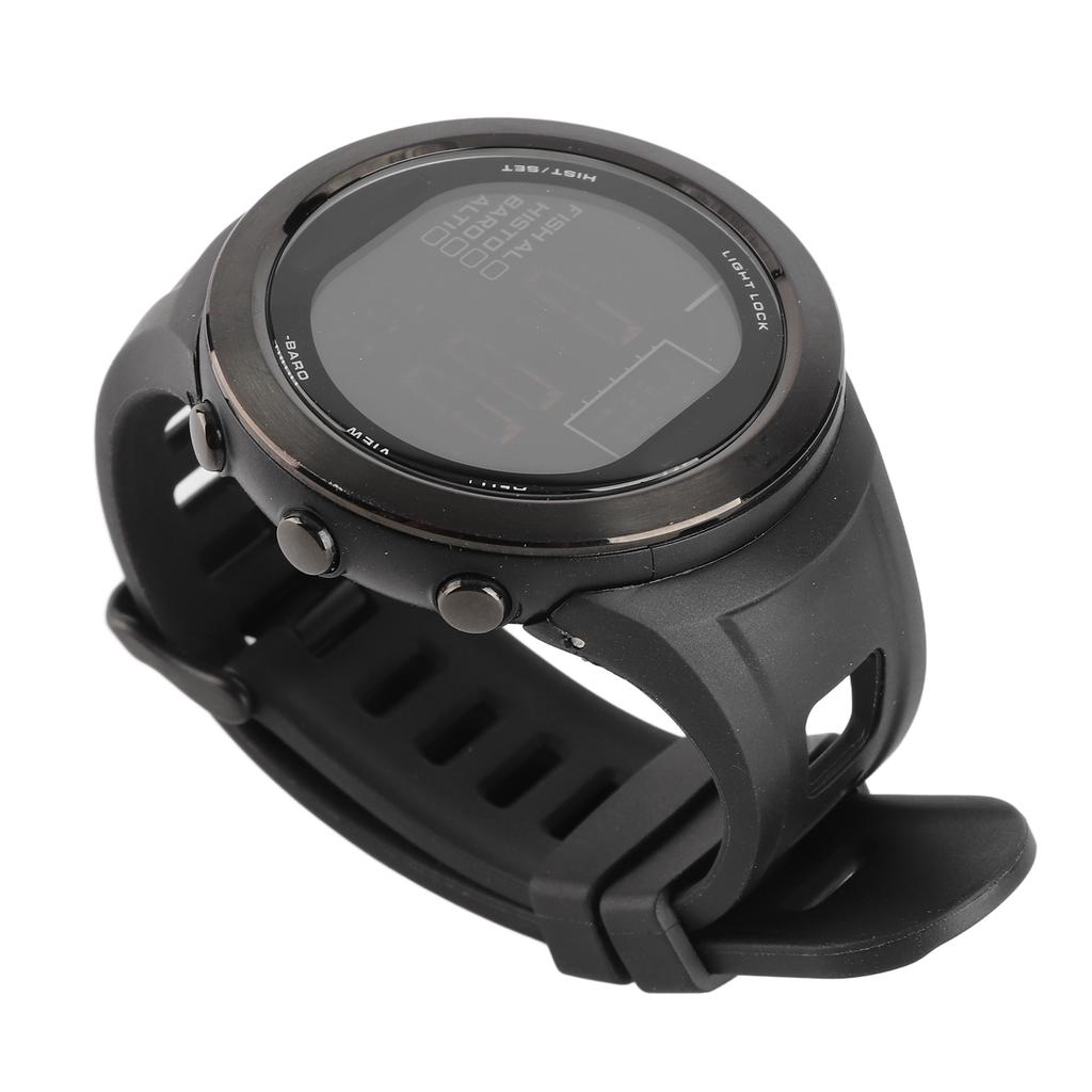 Fishing Barometer Watch Multifunctional Outdoor Waterproof Altimeter Altitude Air Pressure Thermometer FR720B Black