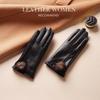 Meier Leather Gloves, Women's Autumn and Winter Warmth, Driving and Riding, Cute Hand Repair Touch Screen, First Layer of Sheepskin