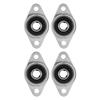Fresh 4Pcs Kfl08 Pillow Block Bearing 8Mm Bore Diameter Zinc Alloy Rhombic Flange Bearing For Cnc