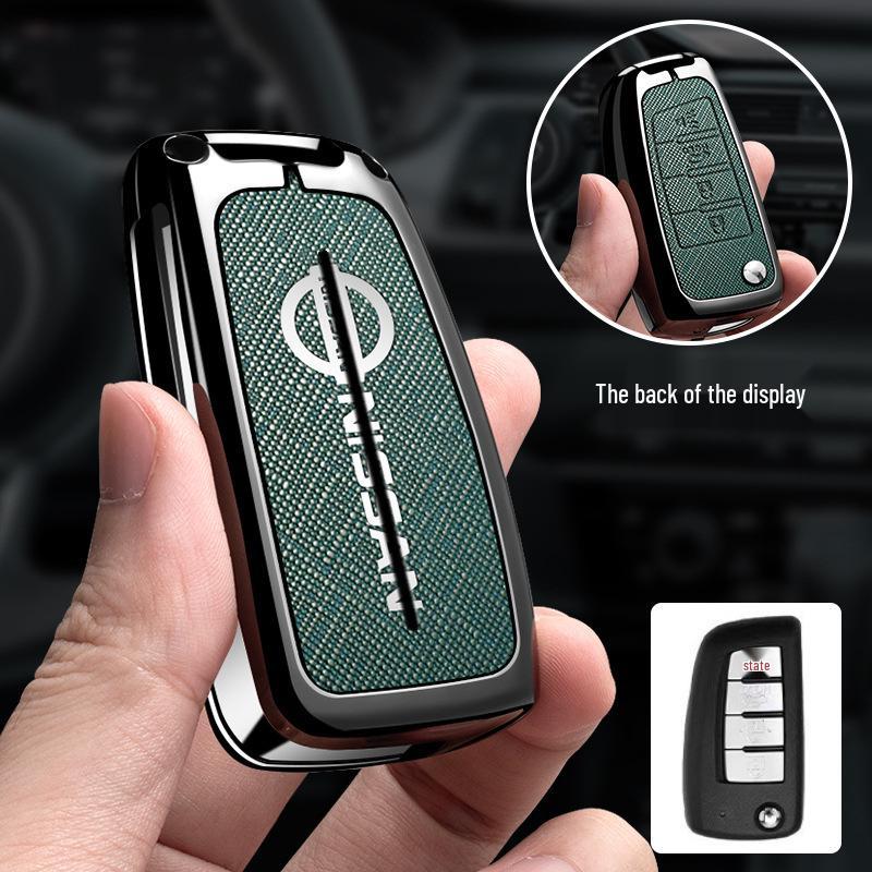 Metal Keychain Cover for Nissan Qashqai, X-Trail, Tiida, Kicks, Murano, Sylphy, Terra
