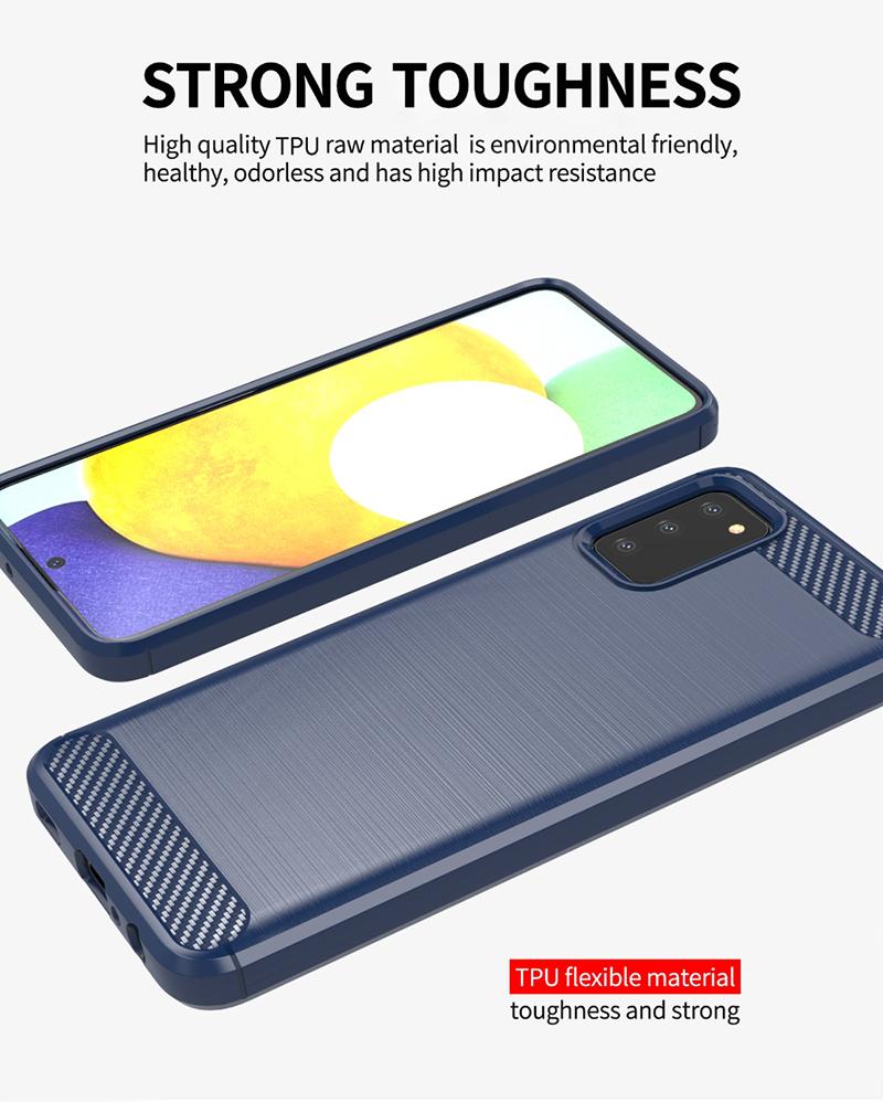 For Samsung Galaxy A03s Case Shockproof Bumper Carbon Soft Silicone Cover For Samsung Galaxy A 53 52 13 52s 34 03s 54 04 5G Case