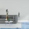 African Tribal Lady Figurine Sculpture Home Decor with Guan Yin Female Buddha Statue Ornament for
