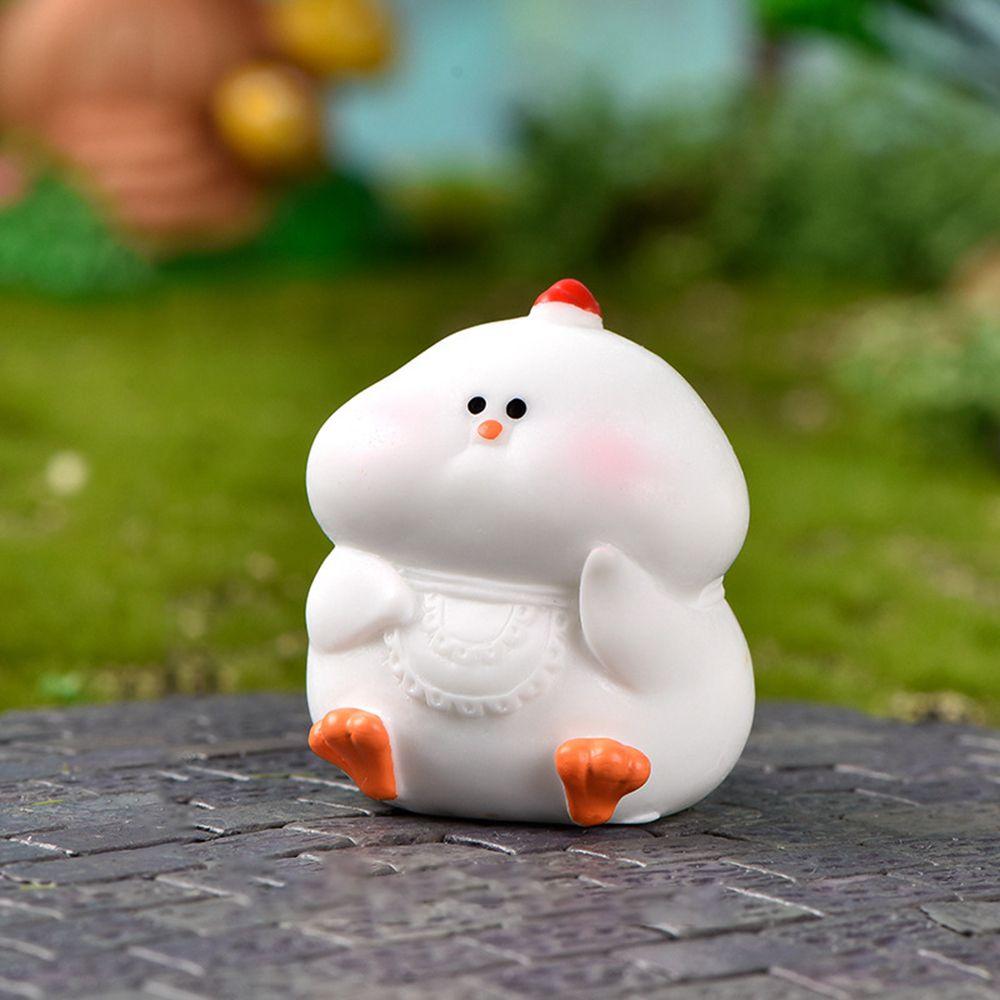 1PC Cute Animals Figurines Miniatures Chick Family Mini Chicken Resin Crafts Bonsai Micro Landscape Decoration Desktop Ornament