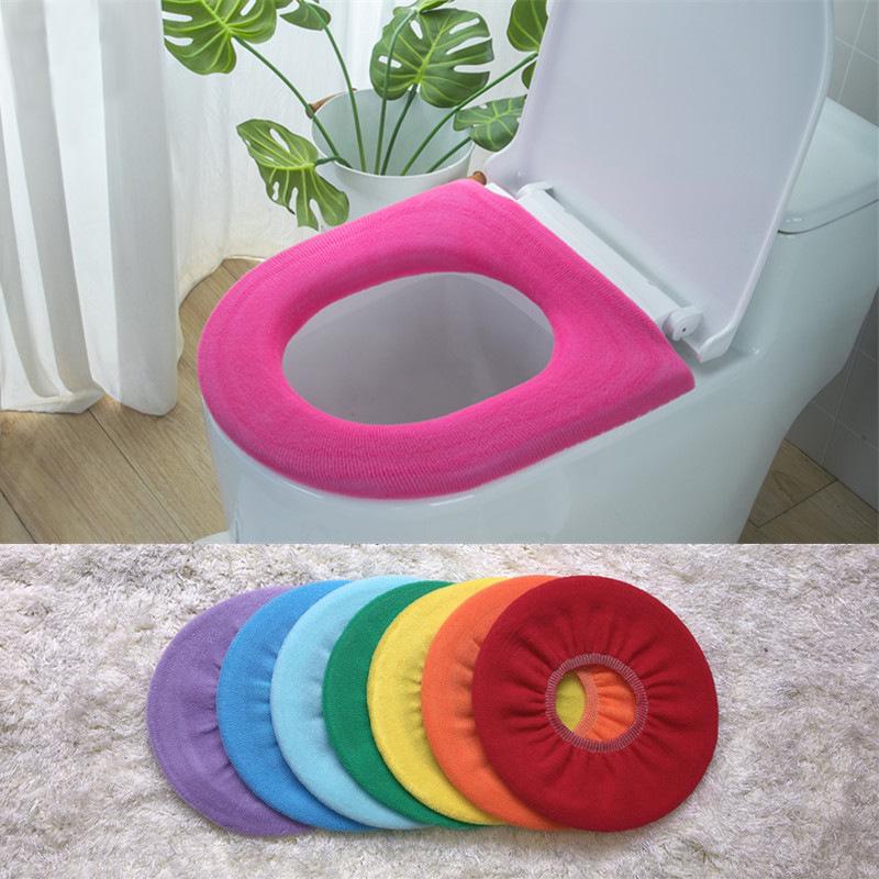 Universal Washable Knitted Toilet Mat and Disposable Cover for All Seasons