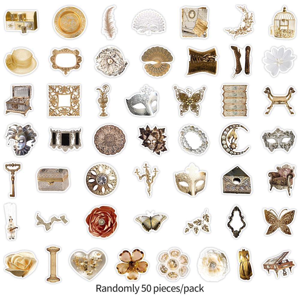 50 Retro Court Style Graffiti Stickers - Cute, Waterproof for DIY Phone Case or Suitcase