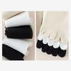 Harajuku Five Fingers Socks Edge Curl Short Socks Soft Middle Tube Socks  Women