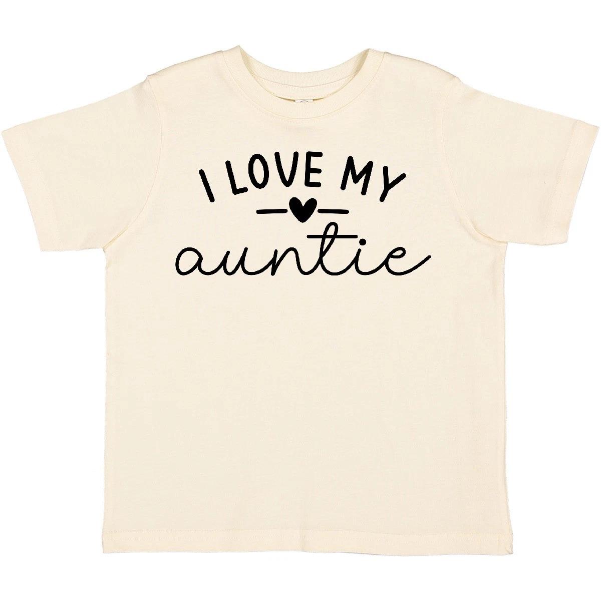 Inktastic I Love My Auntie Toddler T-Shirt Aunt Family Heart Child Preschooler 100
