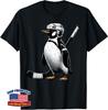 Animal Penguin Playing Hockey Player Sport Lover Cool Unisex T-Shirt