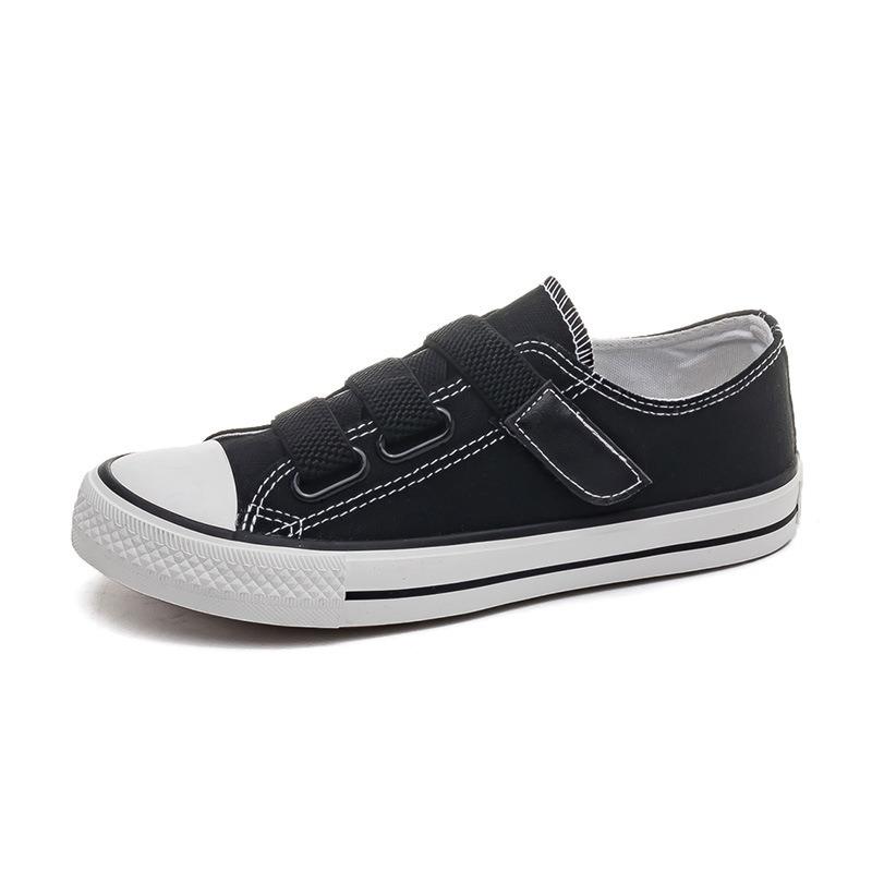Low-top Canvas Shoes Women's Velcro Spring New Buckle Little White Shoes Student Cloth Shoes Women's Lazy Shoes