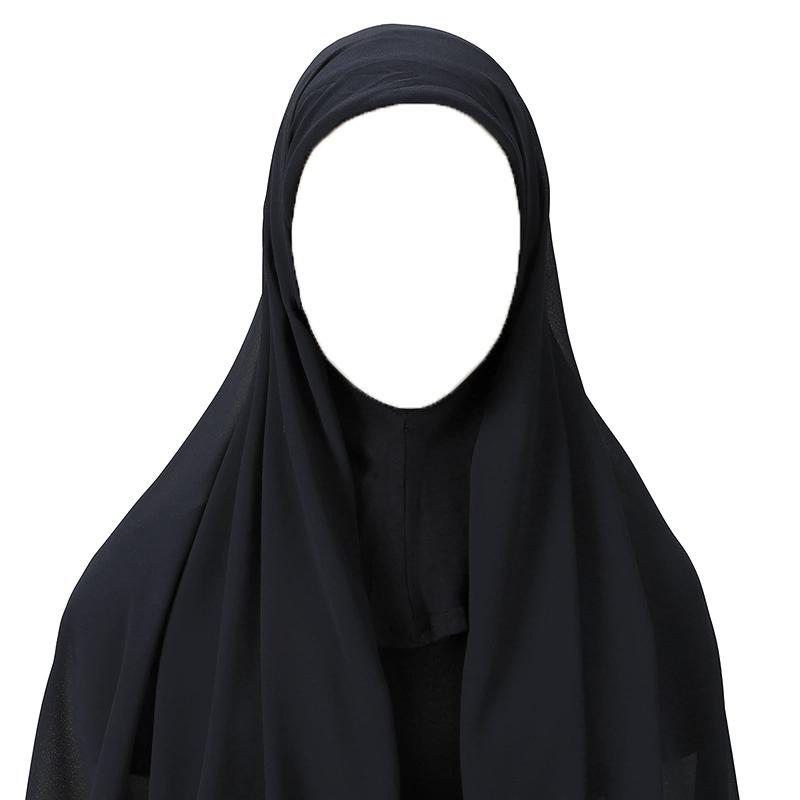 Полное покрытие Внутренняя шапочка с шифоновым шарфом Хиджаб Мгновенные хиджабы Мусульманская исламская шапочка Головной убор Шапочки Подхиджабник Костяная шапочка Покрытие головы