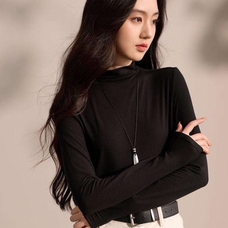 Sancai 2026 Autumn Half-High Collar Slim Fit T-shirt