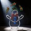 Christmas Snowman Metal Garden Decor With Lights For Holiday Festivities