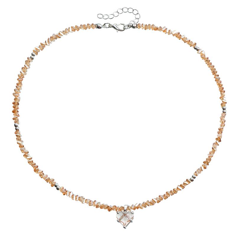 

Винтажное ожерелье с подвеской в виде сердца для женщин, девушек, простое ожерелье из бусин ручной работы, подвеска Любовь , цепочка для ключиц, праздничные украшения, подарки