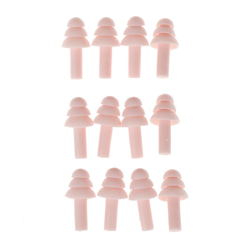 12Pcs Silicone Ear Plugs Anti Noise Snore Earplugs Comfortable For Study Sleep