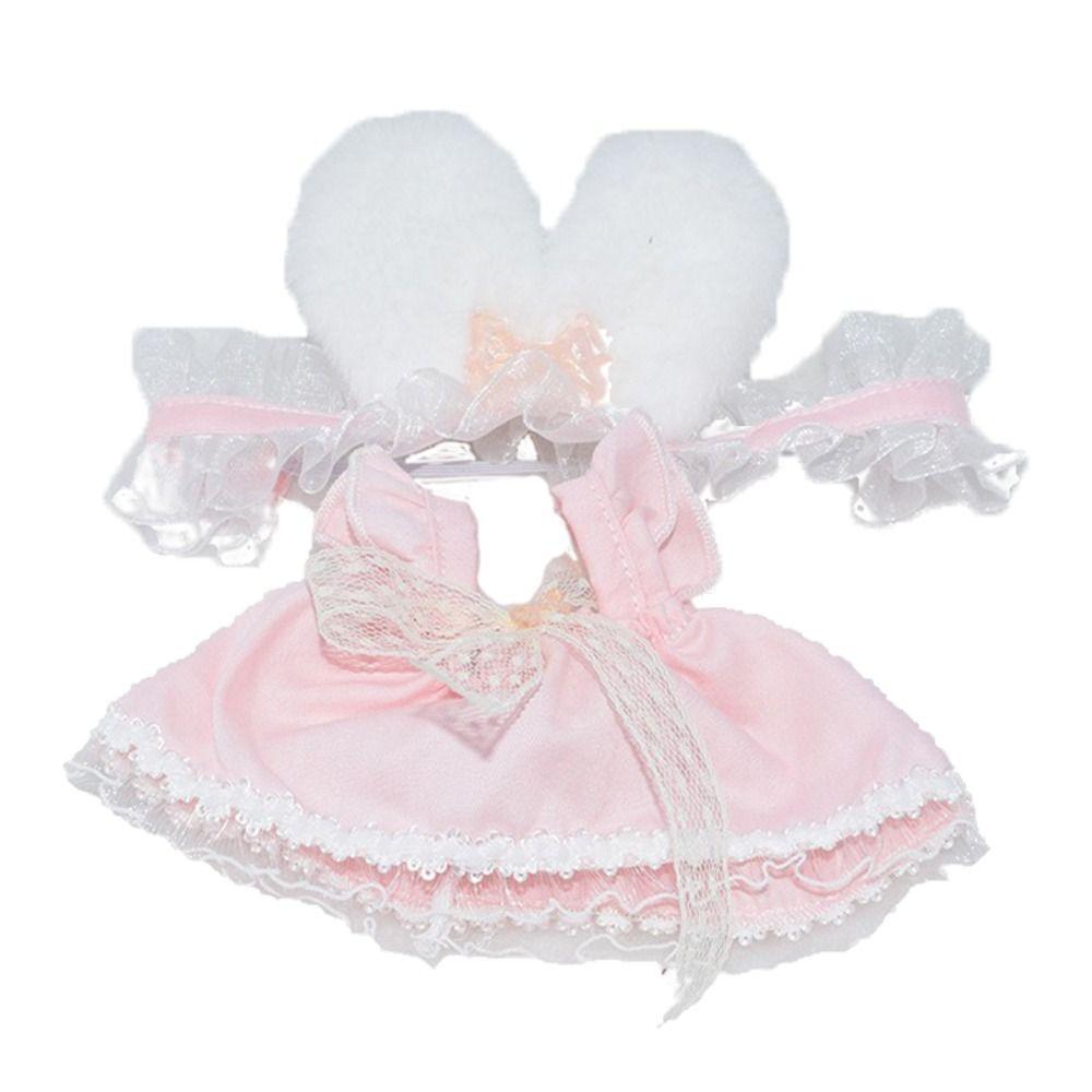 Changing Dressing Game Lace Dress Suit Plush Rabbit Ear Headsress  10CM/20CM Doll