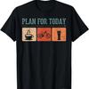 Plan For Today Coffee Cycling Biking Beer Funny Bikers Tees T-Shirt