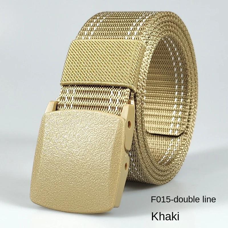 Black Automatic Buckle Nylon  Belt  Waist Canvas Belts Outdoor Strap Travel Sports Belt for Men and Women