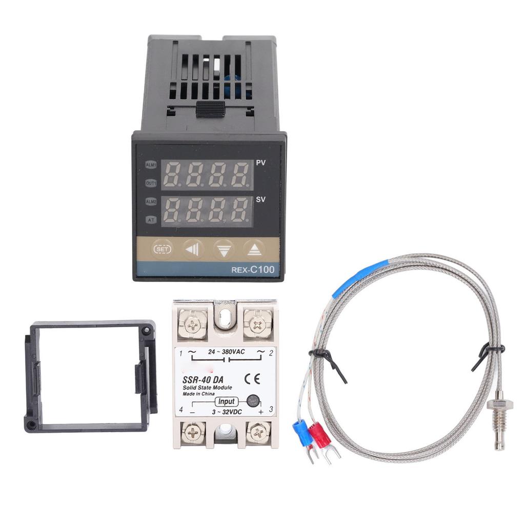Digital PID Thermostat Kit Waterproof High Accuracy Professional PID REX C100 Temperature Controller for Farm 100V‑240V