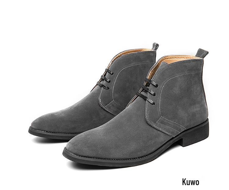 Herren Wildleder Chelsea Boots im koreanischen Stil - Herbst/Winter Spitzschuhe High-Top Schuhe