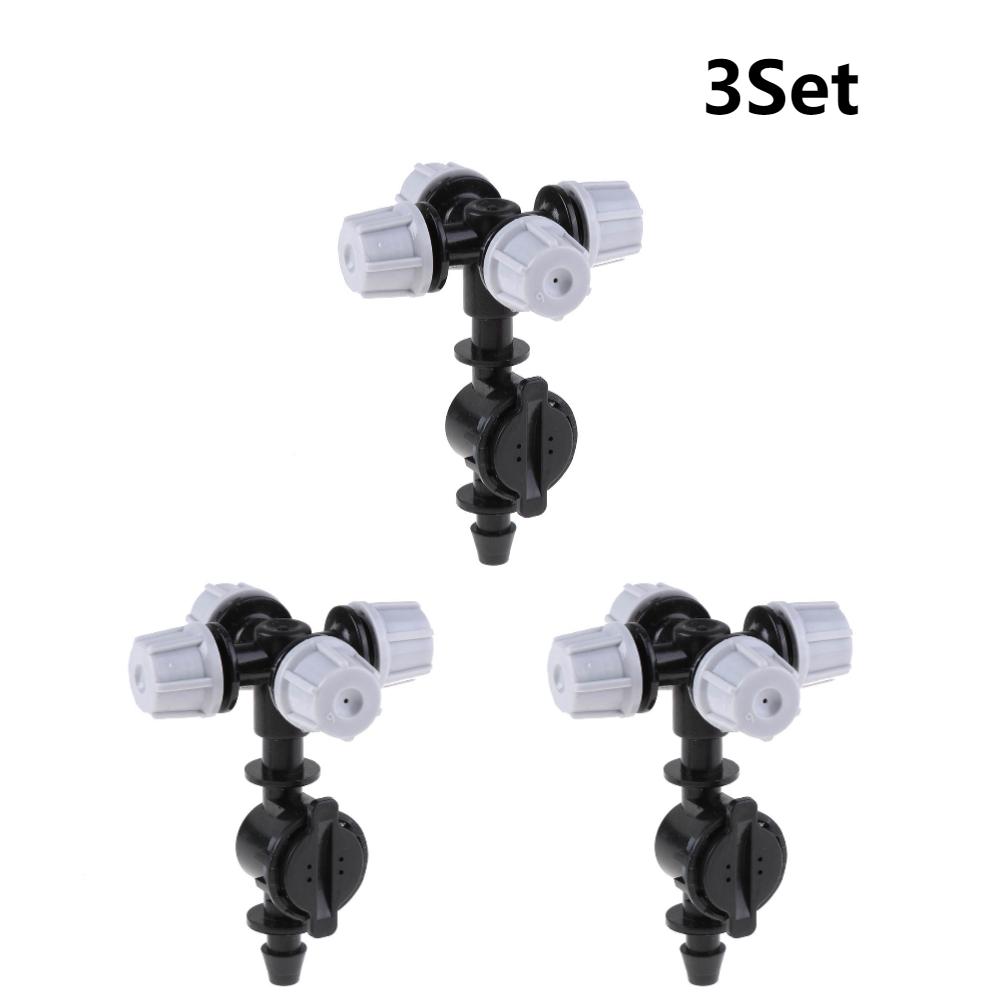 20/100pcs Agricultura Sprinklers Four Outlets Atomizing Misting Sprayer High Pressure for Outdoor Misting Cooling System
