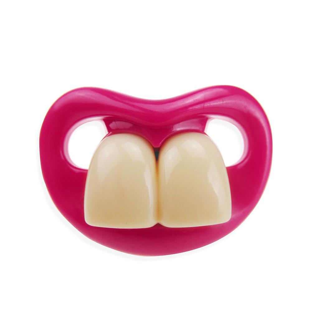 Toddler Infant Baby Kids Pacifiers Funny Nipple Joke Teething Teat