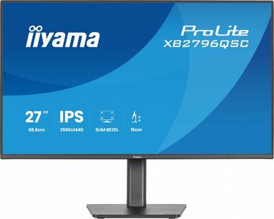 ProLite Monitor 27 Zoll XB2796QSC-B1 IPS, QHD, HDMI, USB-C (PD 65W), 75Hz, 350cd, 1xUSB 3.2, 1xUSB-C, 2x2W, HAS 150/PIVOT/360