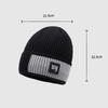 Hut mit Farbabstimmung und Buchstaben Herren Winter Warme Winddichte Wollmütze Outdoor Reiten Strickmütze