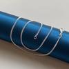 925 Silver 2MM 40-75cm Side Chain Necklace Men Women Charm Wedding Party Gift Jewelry Accessories
