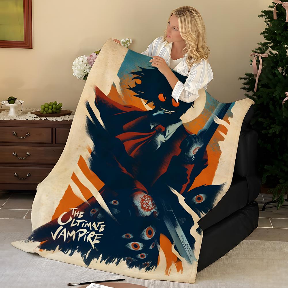 Anime H-Hellsing Throw Flannel Blanket, Soft Warm, Durable & Washable cute Cool