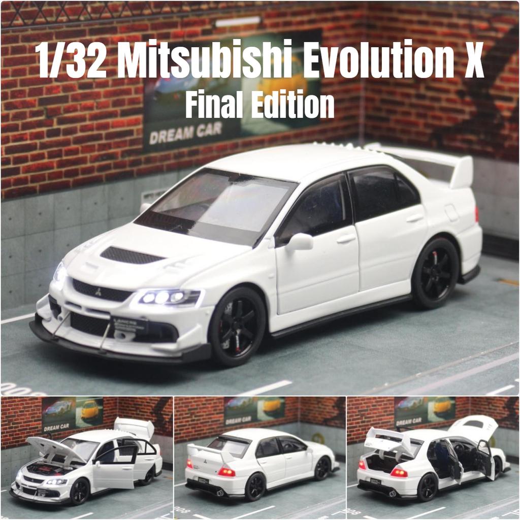1/32 Mitsubishi Lancer EVO Final Edition Racing Toy Car Model Diecast Metal Miniature Collection Gift for Children Boys