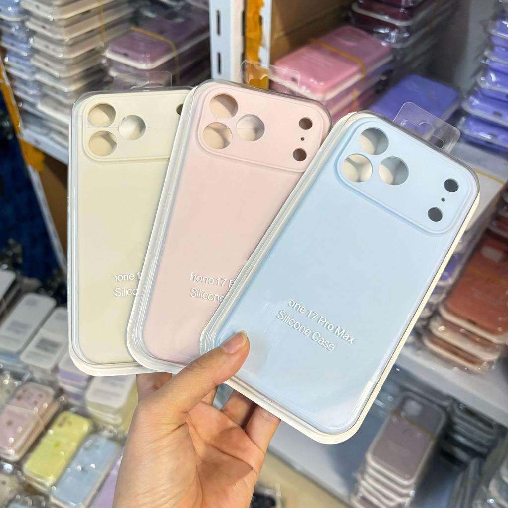 Original 1:1 Liquid Silicone Phone Case For iPhone 17 Pro Max 16 15 14 13 12 Pro Candy Color Anti-drop Camera Full-protect Cover