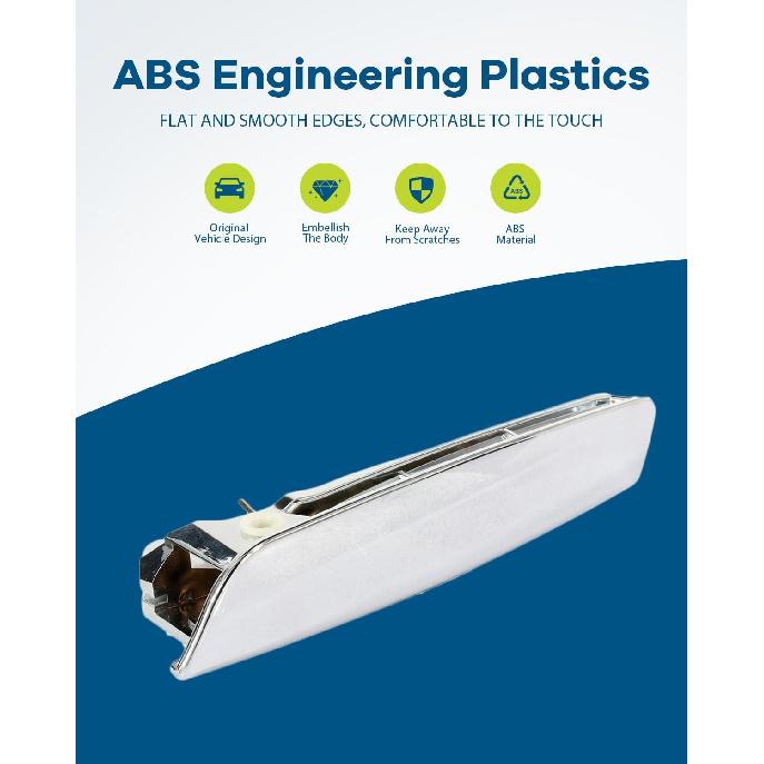 LUJUNTEC Interior Door Handle - Front Rear Driver Left Passenger Right Side, Chrome Direct Replacement for 2007-2013 for Cadillac for