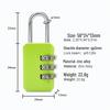 Colorful Alloy Digital Combination Padlock - Anti-Theft Safety Lock for Stationery and Luggage