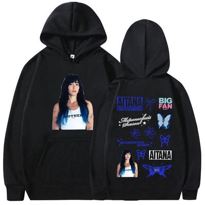 Aitana Metamorfosis Season Tour Merch Hoodie Unisex Hochwertige Kleidung Übergroßes Sweatshirt Vintage Mode Fleece-Kapuzenpullover