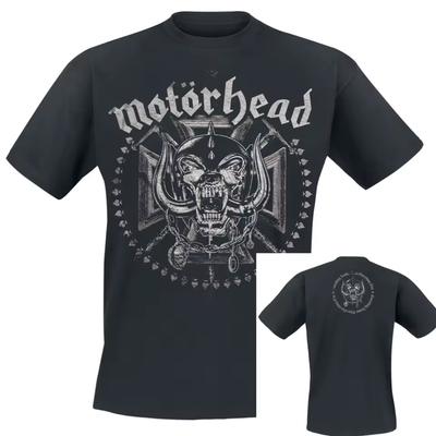 T-Shirt Motörhead Croce di Ferro Spade Uomo Donna Grafica Band 100% Cotone Top Estivo