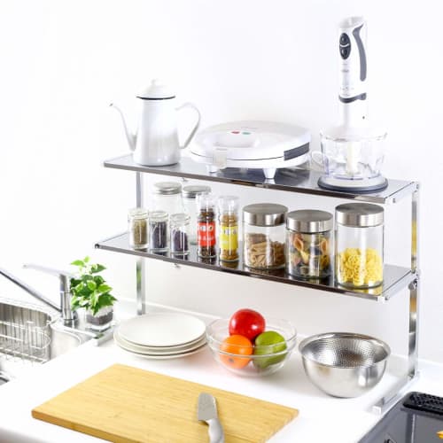 Kawaguchi Kouki Over-the-Sink Counter Rack (2-Tier Slim) 17192