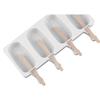 Moule à glace en silicone Réutilisable Antiadhésif Flexible 4 Grilles Résistant à la chaleur Cuisine Fabricant de bâtons de glace Outil de fabrication Accessoires