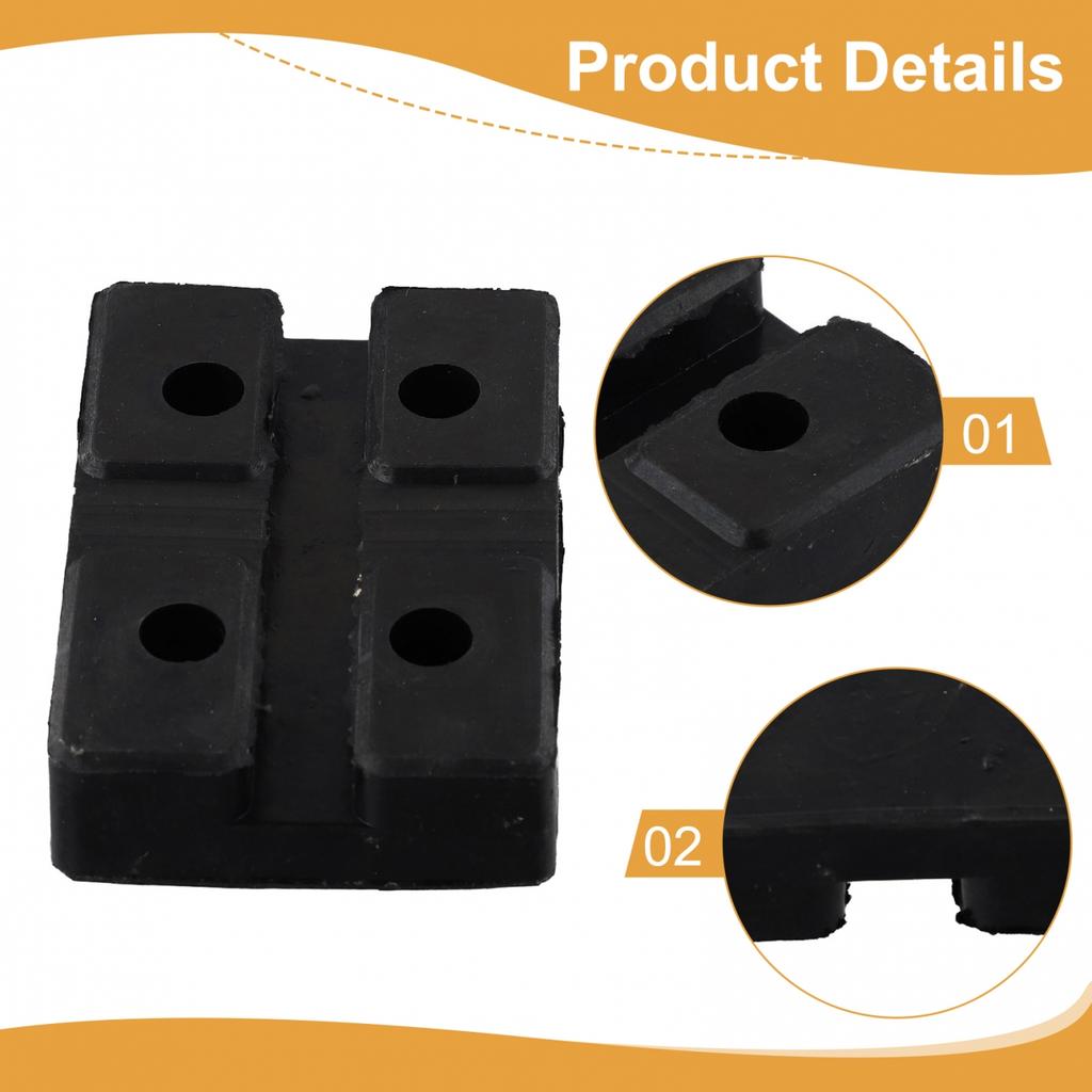 Safe Lifting with Heavy Duty Rubber Support Block Prevents Damage