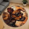 1PC steampunk dog Office Round Area Rug, Under Office Chairs Bedroom Living Room Home Decor, Carpet for Office -1110019