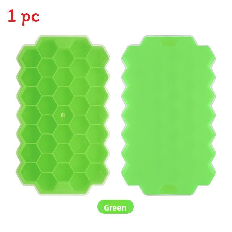 Silicone Ice Cube Tray With Lid For Home Kitchen And Party Use