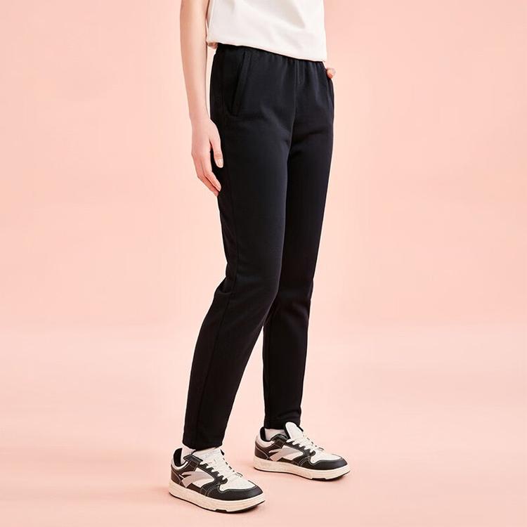 Anta Training Series Pure Logo Mid-Waist Straight Leg Jogger Pants Women Pants Basic-Black 962357301-1