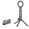 1pc Portable Magnetic Tripod Stand, Rotating Plastic/Metal Phone Holder for Travel - Use On Airplane Train Seat, Live Streaming