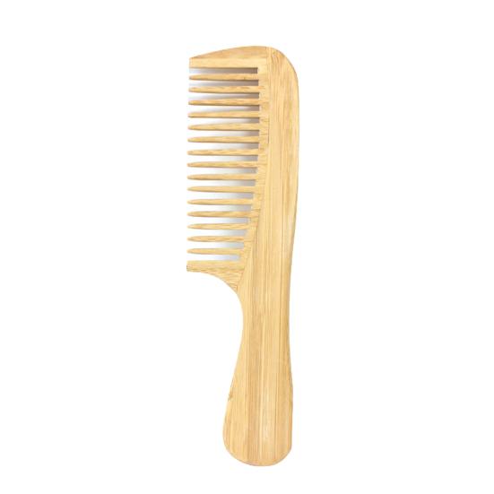 Natural Bamboo Wide Tooth Hair Comb for Women Men Anti-Static Afro Fork Comb Detangler Brush for Curly Wet Dry