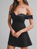 European American Women's Fashion One-Shoulder Backless A-line Mini Dress