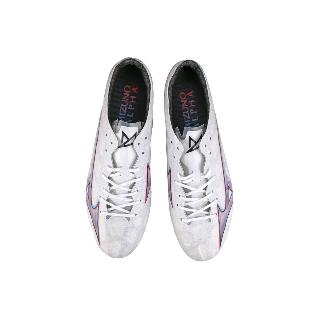 Mizuno Alpha Elite Round Toe Lace-Up AG (Rubber Short Studs) Synthetic Leather Slip-Resistant Durable Soccer Shoes Men Soccer Shoes P1GA236309